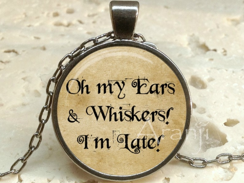 Oh My Ears and Whiskers I'm Late Necklace Alice in Etsy Oh My Ears and Whiskers I'm Late Necklace Alice in Etsy