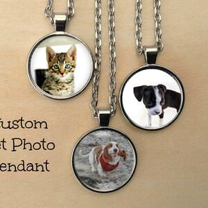 Custom pet art pendant, custom pet necklace, pet photo necklace, pet pendant, dog necklace, cat necklace