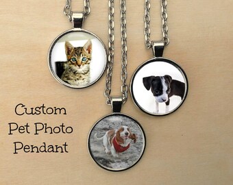 Custom pet art pendant, custom pet necklace, pet photo necklace, pet pendant, dog necklace, cat necklace