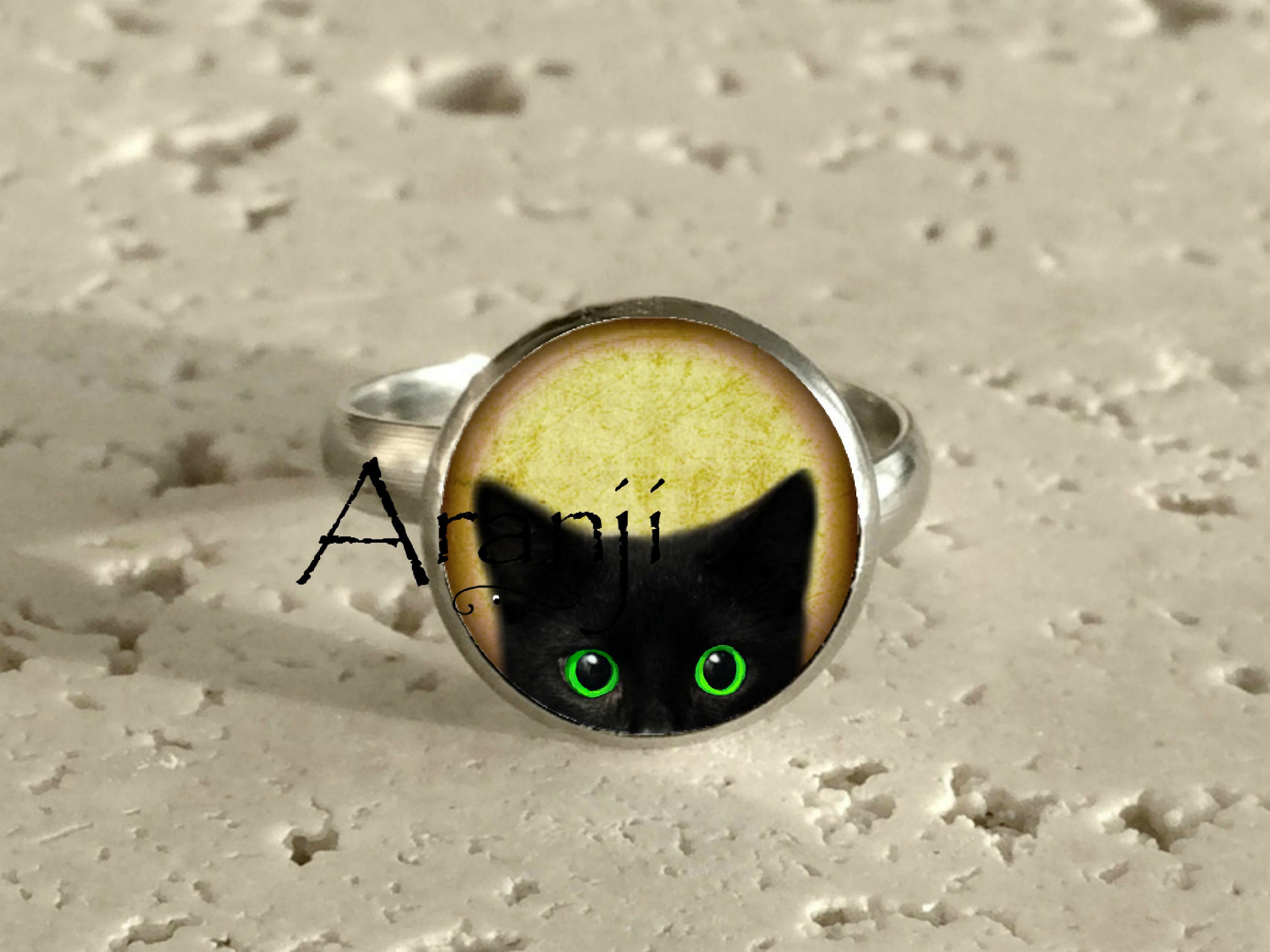 Black Kitten Ring Black Cat Adjustable Stainless Steel Ring Art Ring Cat Jewelry Green Eyed Cat Ring Adjustable Cat Ring Ringan223r Etsy Canada
