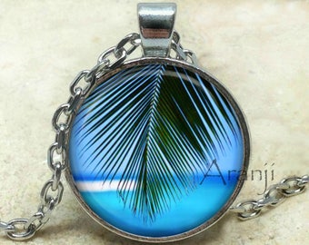 Palm tree necklace, palm tree pendant, tropical necklace, tropical pendant, beach pendant, beach necklace, Pendant #SP133P