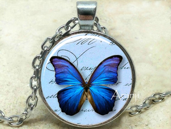 Blue Butterfly, Butterfly, Butterfly Pendant, Butterfly Jewelry
