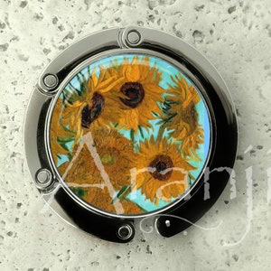 Van Gogh Sunflowers purse hanger, tabletop purse hanger, purse hanger, purse hook, Sunflowers purse hook, Van Gogh purse hanger, AR159PH