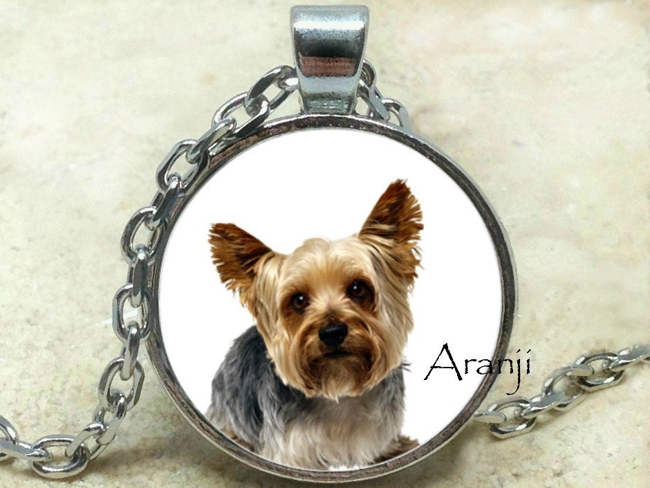 Yorkie art pendant Yorkie necklace puppy pendant dog Etsy