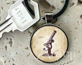Microscope keychain, microscope key chain, key ring, key fob, microscope keyring, science key chain, teacher gift, biology keychain #HG114K