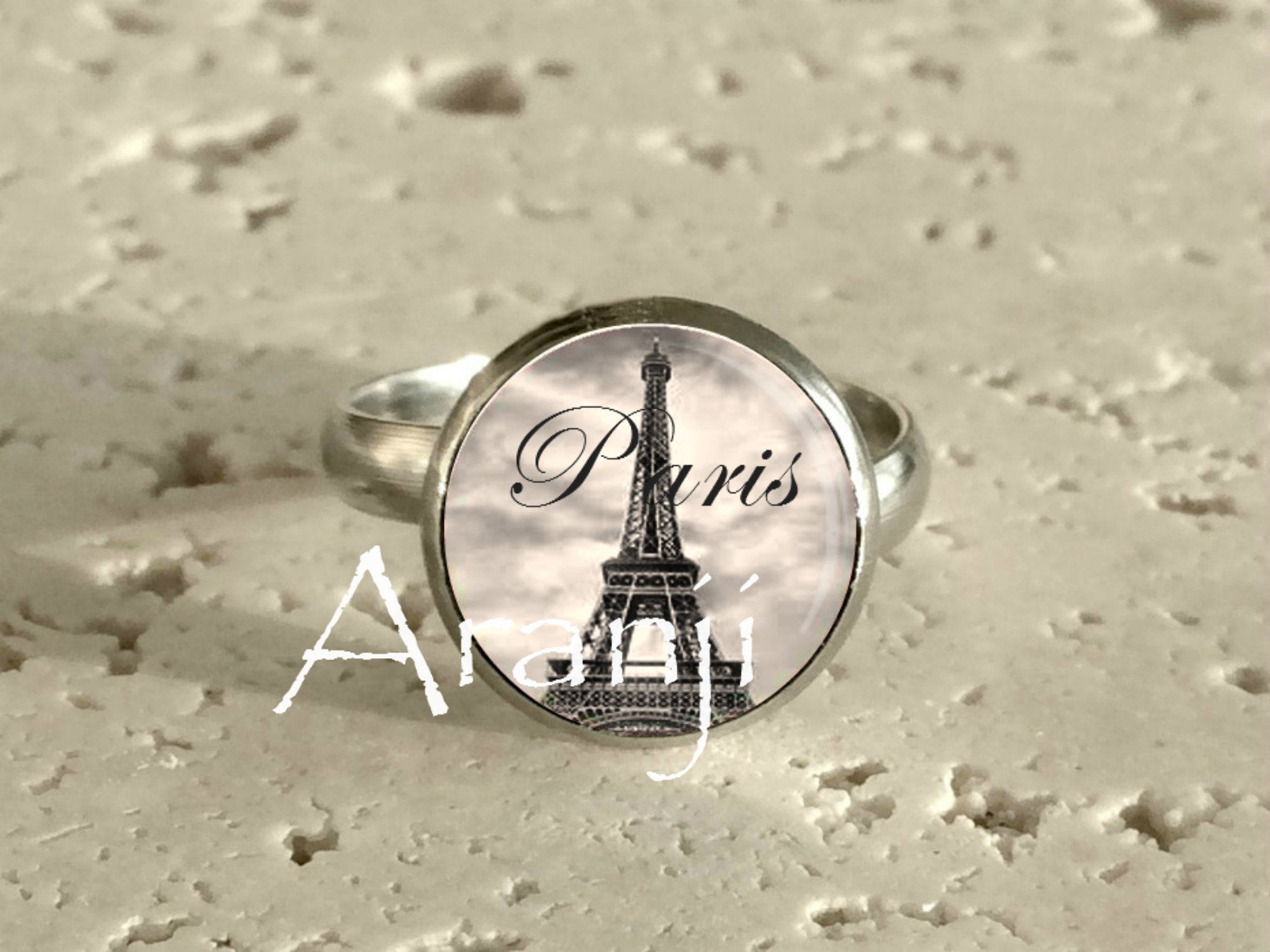 Eiffel Tower Ring Rose Gold Plated Engagement Ring #687 | eBay