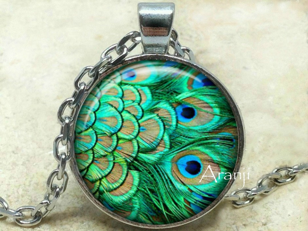 Peacock Pendant Peacock Necklace Peacock Feathers Peacock - Etsy