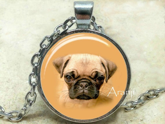 Colgante pug collar de pug colgante de cachorro colgante de perro collar de cachorro colgante de cachorro AN137P