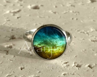 Nebula art ring, nebula, nebula jewelry, galaxy ring, galaxy jewelry, space jewelry, galaxy jewelry, Ring #SP144R