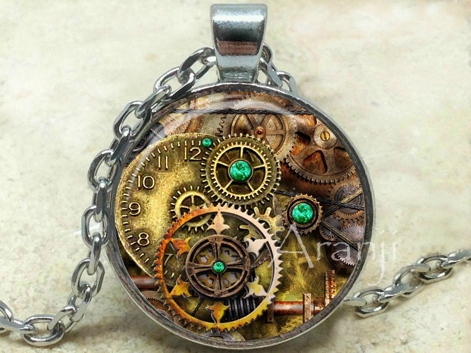 Steampunk Pocket Watch Necklace - Steampunk Clock Pendant - Steampunk  Jewelry - Unique Steampunk Gifts for Her