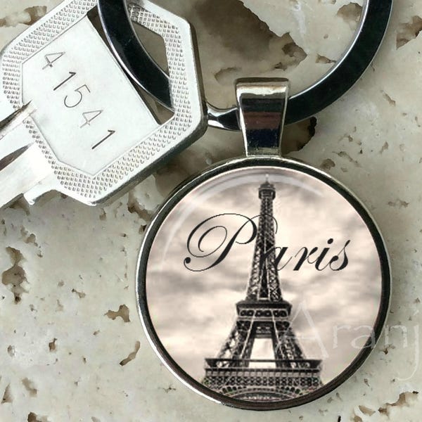 Paris keychain, key chain, key ring, key fob, Eiffel tower keychain, Paris key chain, gift, Paris, gift for woman, keychain #SP159K