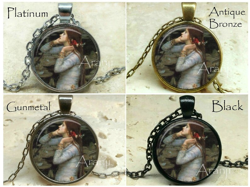 John William Waterhouse's Ophelia 1894 art pendant Etsy