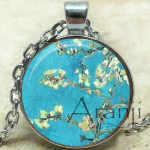 Vincent Van Gogh - Almond Blossoms art pendant, Van Gogh necklace, Van Gogh jewelry, Almond Blossoms necklace, Van Gogh, Pendant #AR102P