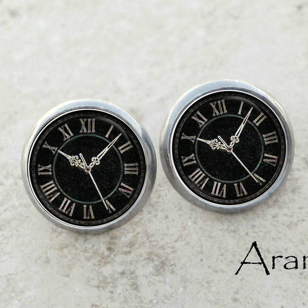 Clock Earrings Etsy