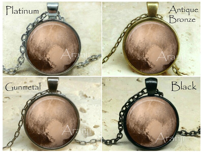 solar system Pluto necklace space jewelry planet jewelry Pluto art pendant Pluto pendant Pendant #SP190P Pluto space pendant