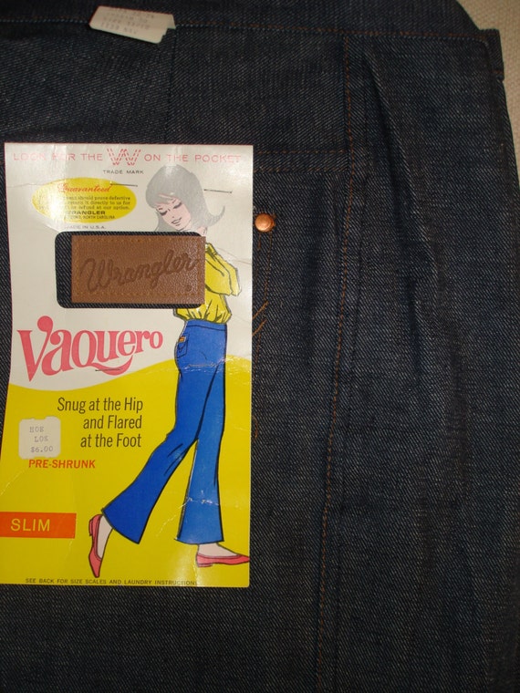 Vintage 1960 S Womens Jeans Wrangler Waist 28 NOS Old Dead Stock