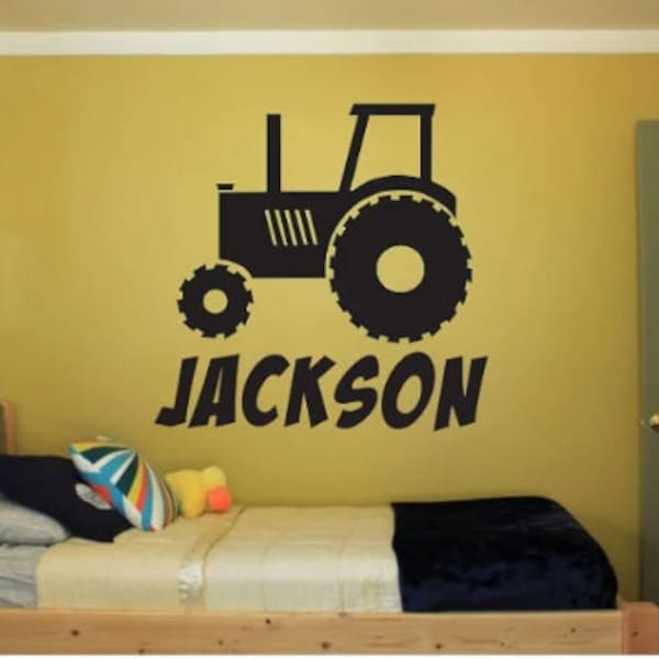 Tractor Wall Decal Etsy