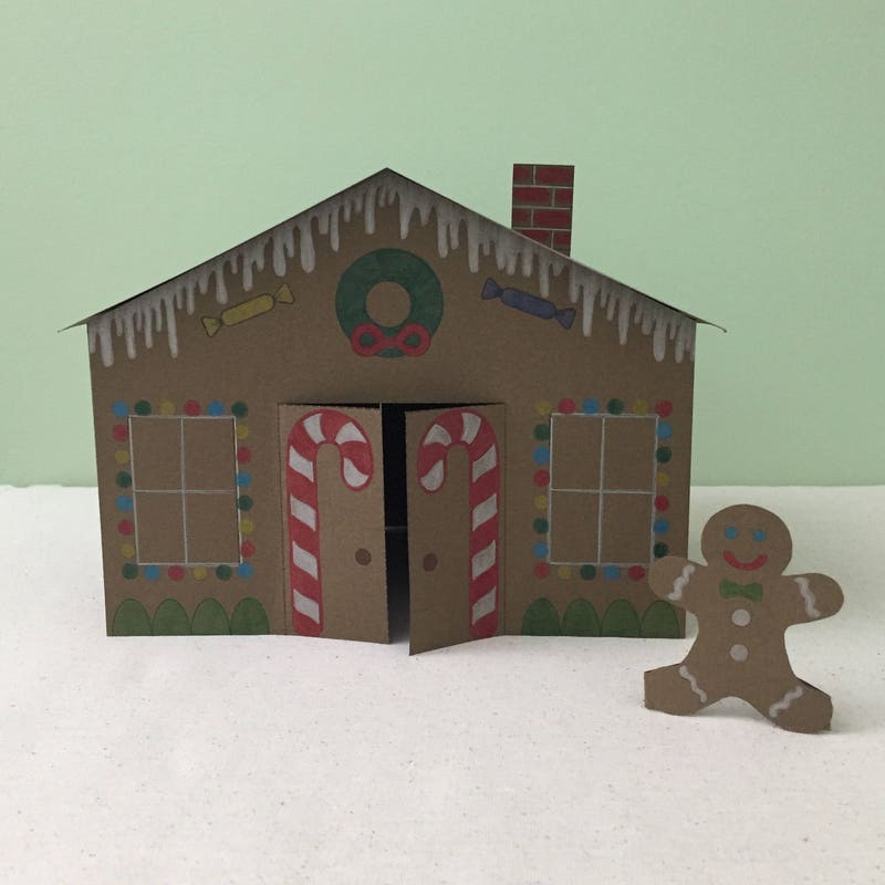 Cardboard House Pattern Etsy