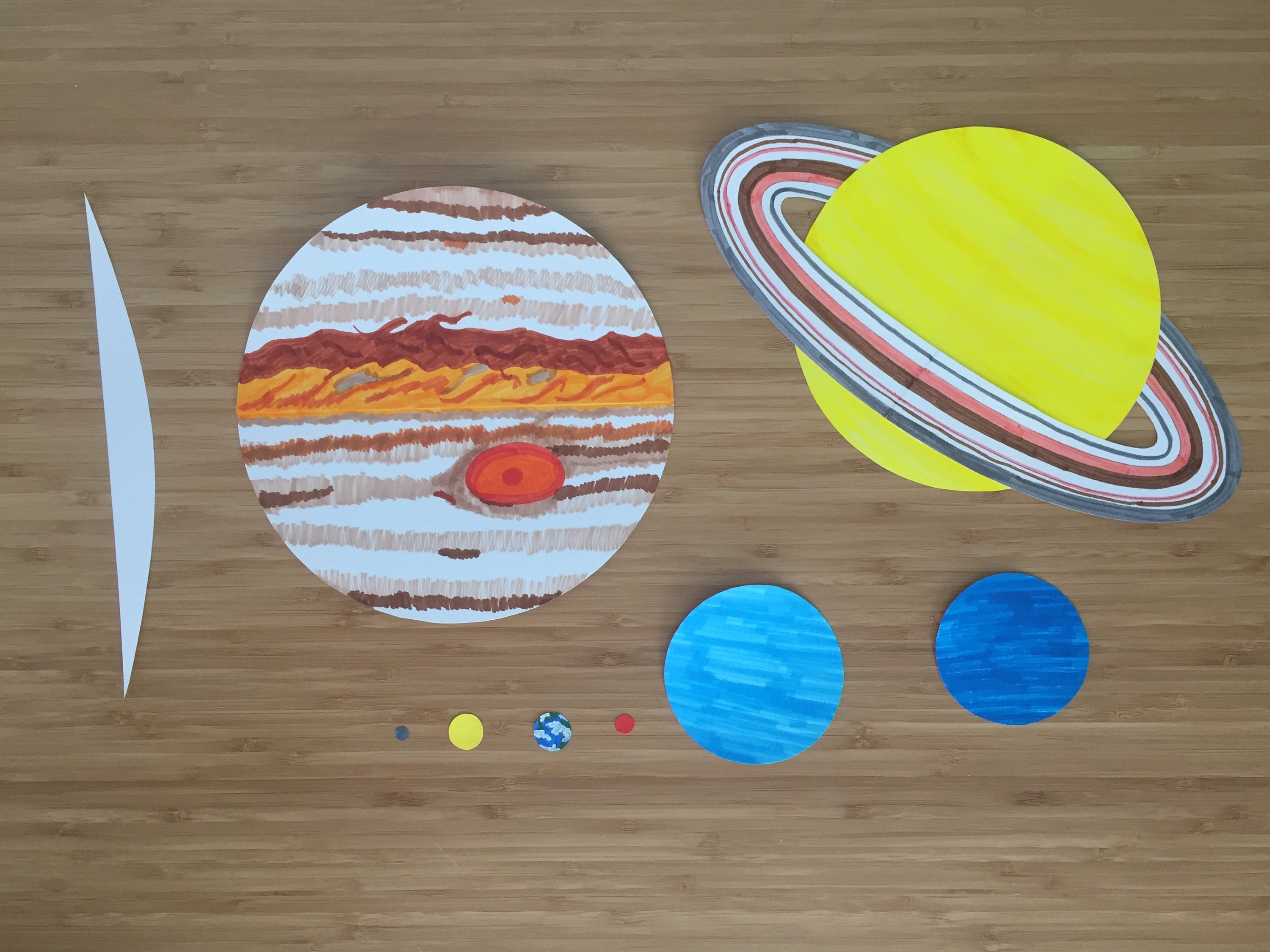 Paper planets for school projects etsy