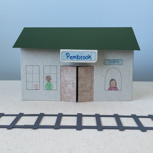 Train Station Printable Papercraft