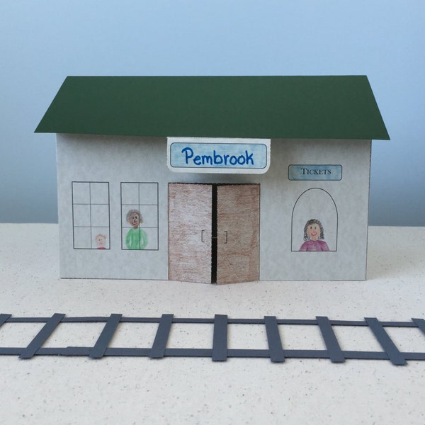 Train Station Printable Papercraft