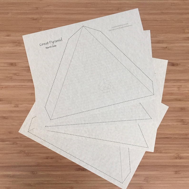 Paper Pyramid Craft Instant Download Etsy