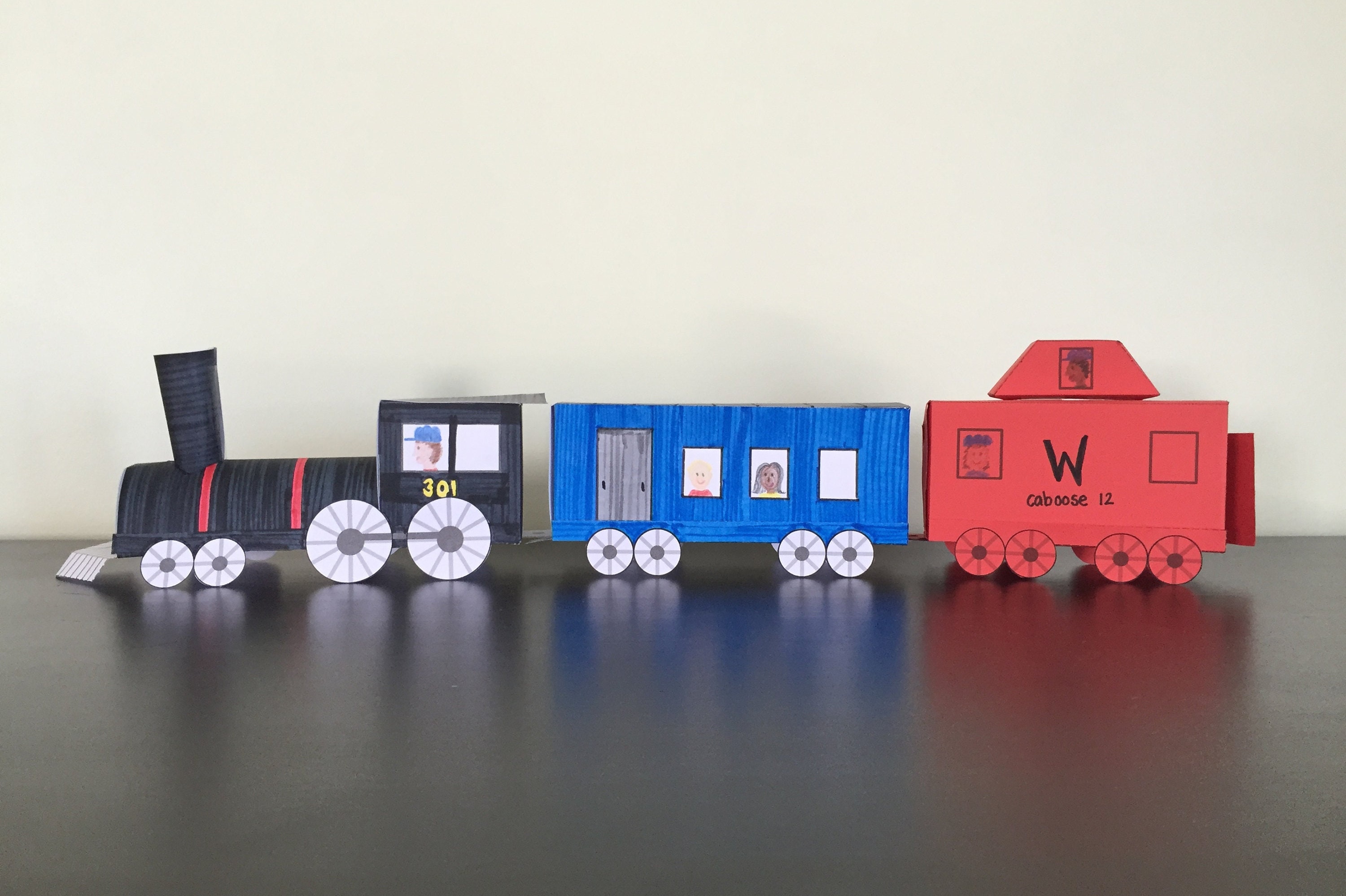 TRÈS RARE Wagon Train Grec Vintage Années 60 - Carton Papercraft Thessalonique NEUF