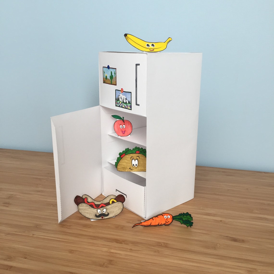 Paper Fridge & Food Printable Papercraft Etsy Canada