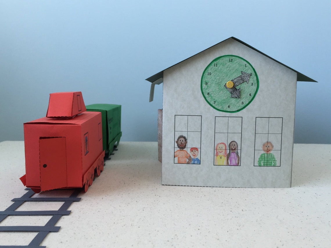 Paper Destrict Train Train Station Printable Papercraft - Etsy Hong Kong