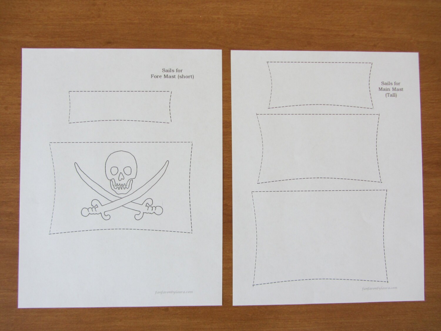 Pirate Ship Printable Papercraft Etsy