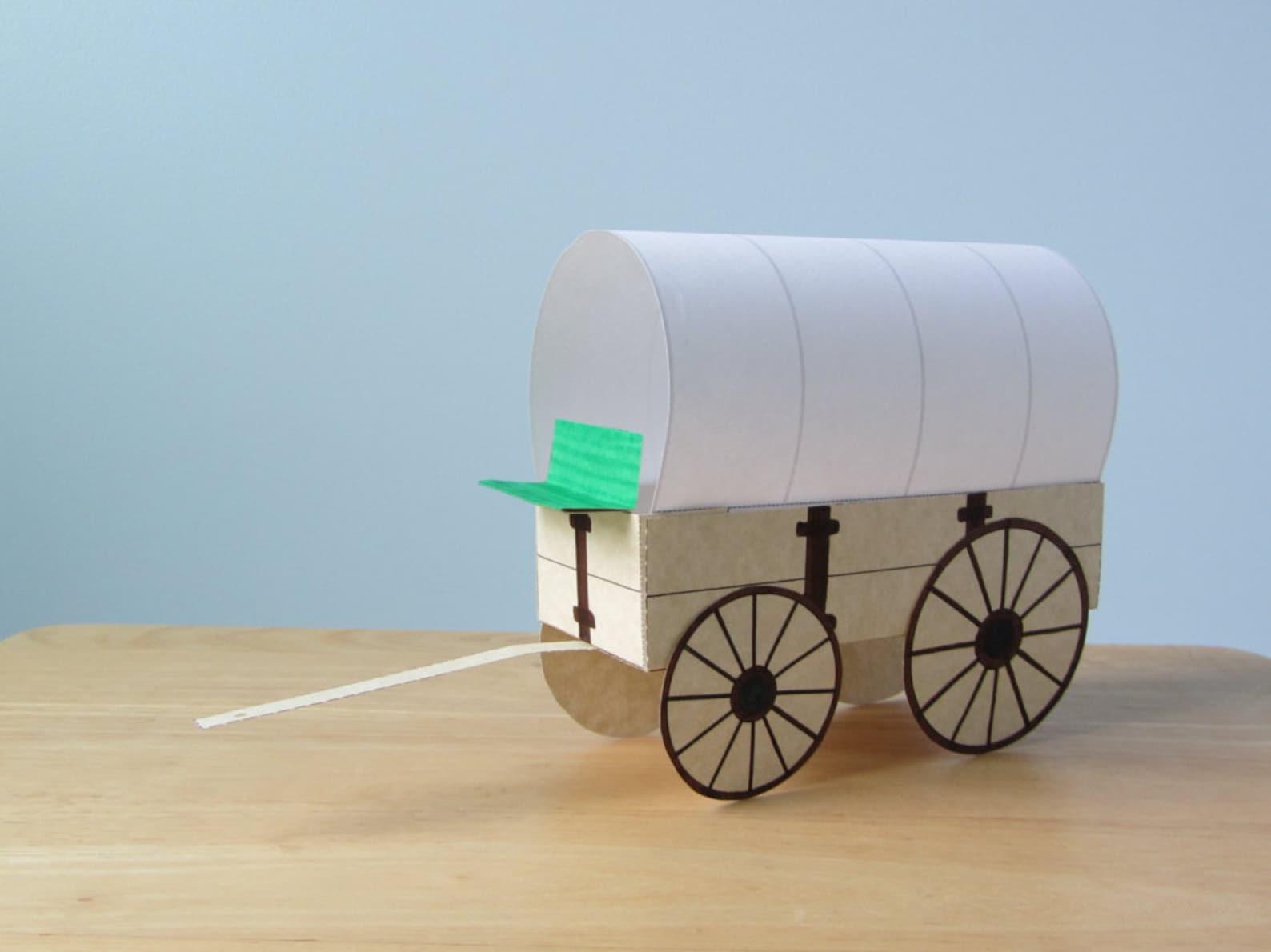 Covered Wagon Printable Papercraft - Etsy