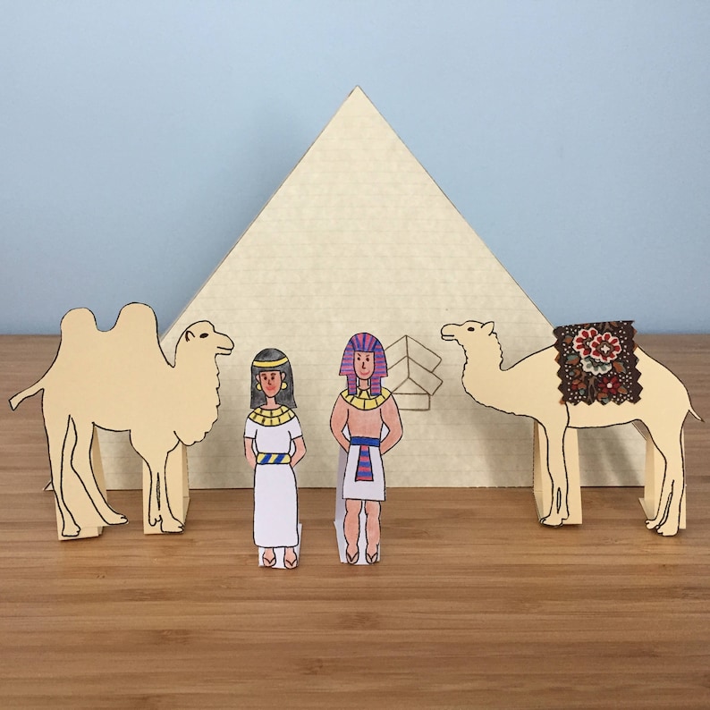 Paper Pyramid Craft Instant Download Etsy