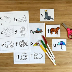 Color-Your-Own Lowercase Letter Flashcards