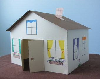 Haus Basteln für Kinder: Printable Papercraft