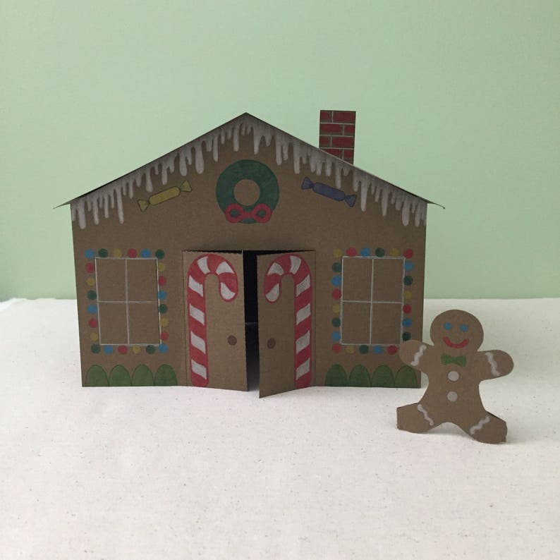 Paper Gingerbread House: Instant Download | Etsy
