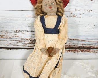 Vintage 1920's Chad Valley Hygenic Felt Doll Original Tagged Outfit 9"