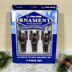 Polaris Snowmobile Ornaments: CTH Collectibles - Retired 4-Piece Mini Sleds Set - Rare Holiday Decor