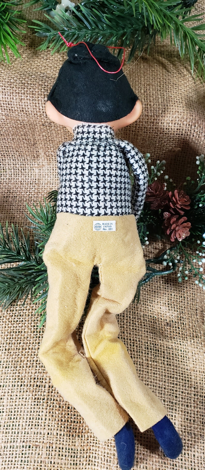 Lot of 3 Vintage Knee Huggers Christmas Elves Pixies Japan Shelf Sitter Ornaments image 7