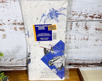 Vintage Star Wars Lucas Films Tissue Table Cover New In Package 1997 54x89
