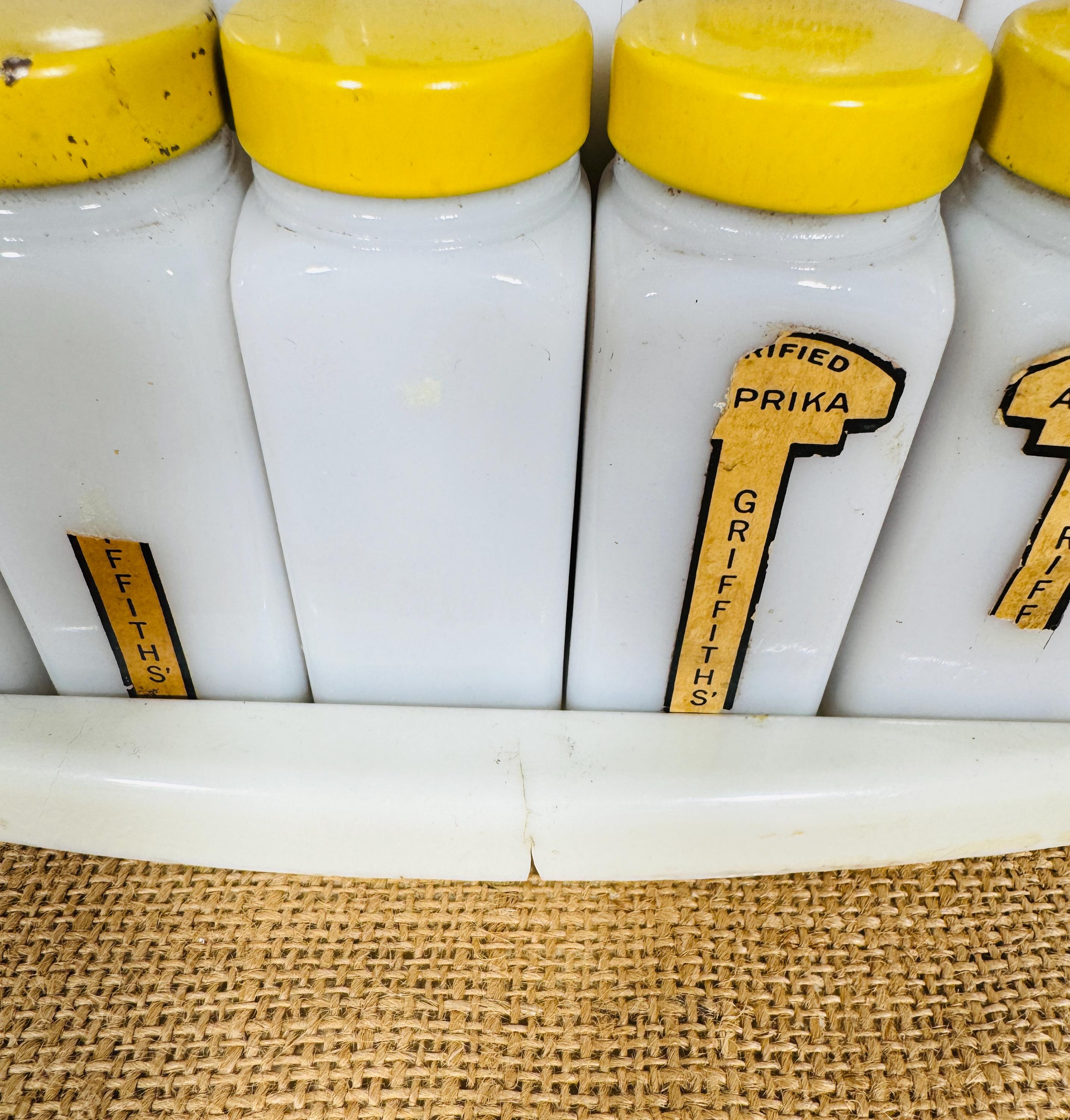 Griffith's Purified Spice Jar Set – Yellow Lids – Vintage Milk