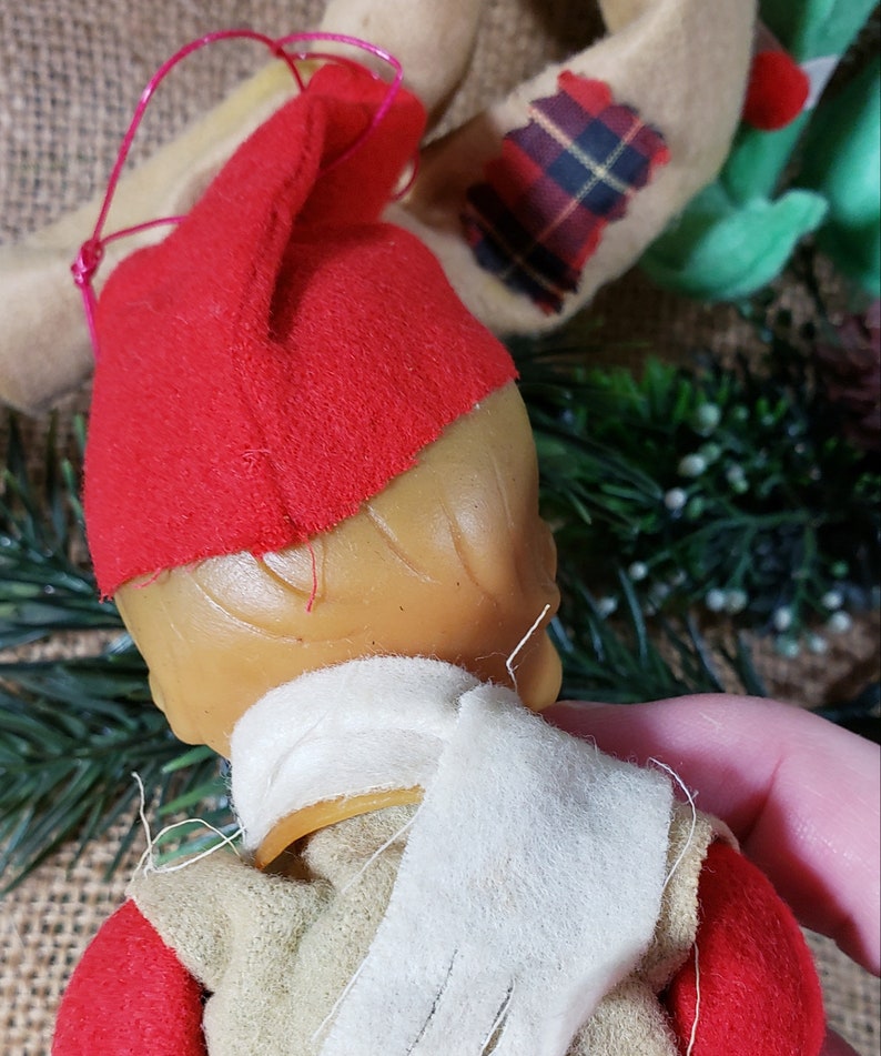Lot of 3 Vintage Knee Huggers Christmas Elves Pixies Japan Shelf Sitter Ornaments image 4