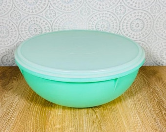 Vintage Tupperware Fix‑N‑Mix Bowl 274 Jade Green 26 Cup - 224 Sheer Lid