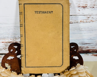 1916 Canvas Pocket Testament Bibel ABS Neues Testament Vintage Miniatur Schrift Buch