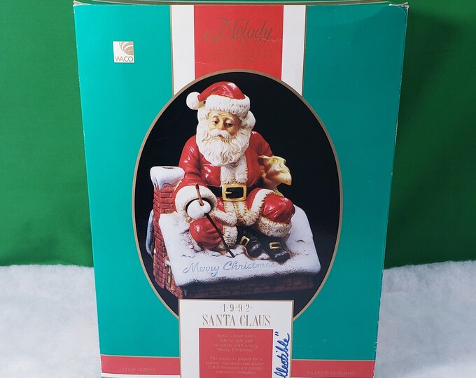 Waco Melody in Motion 1992 Santa Claus on Rooftop Hand Painted