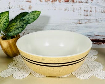 Vintage Pyrex 404 Rührschüssel: 4-Quart Tan Stripe Promo Küchengeschirr