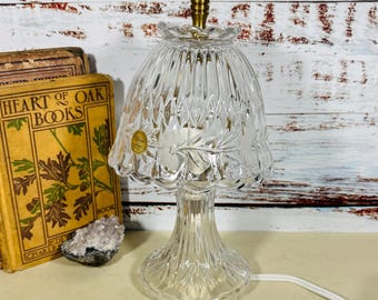 Princess House Heritage Romance 24% Bleikristall Lampe Schliff Glas Boudoir Licht Vintage Decor
