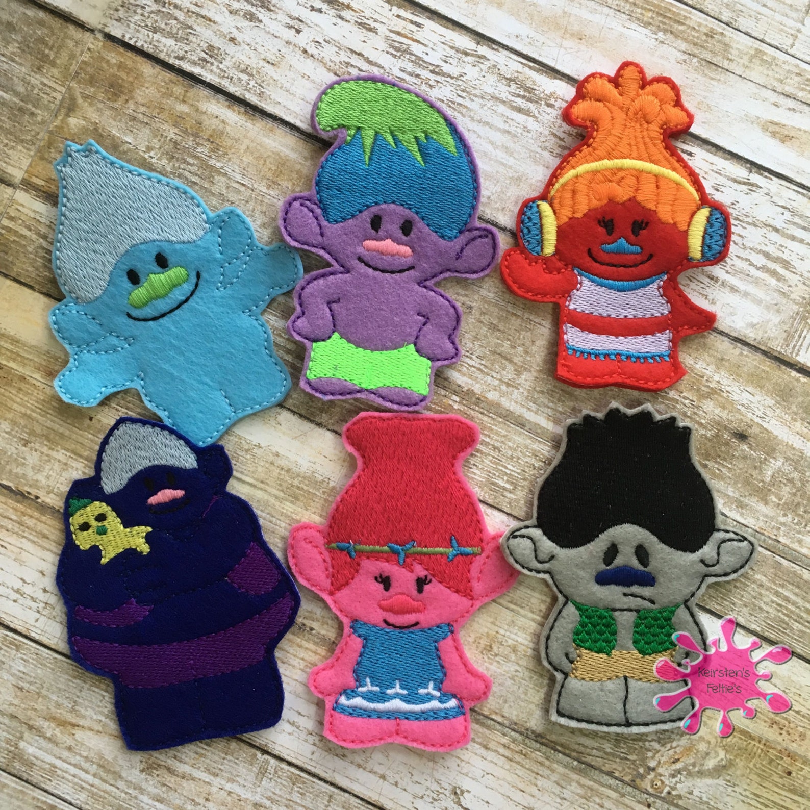 Troll Embroidered Felt Puppets / Finger Puppets / Felt Toys/ Etsy Canada
