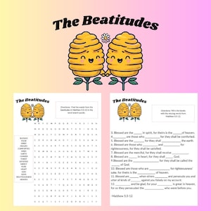 Beatitudes Activities and Coloring Sheets Bundle | Faith-Based Downloads