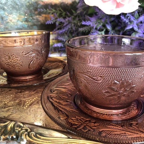 Home Interiors Tiara Sandwich Pattern Amethyst Dishes Etsy