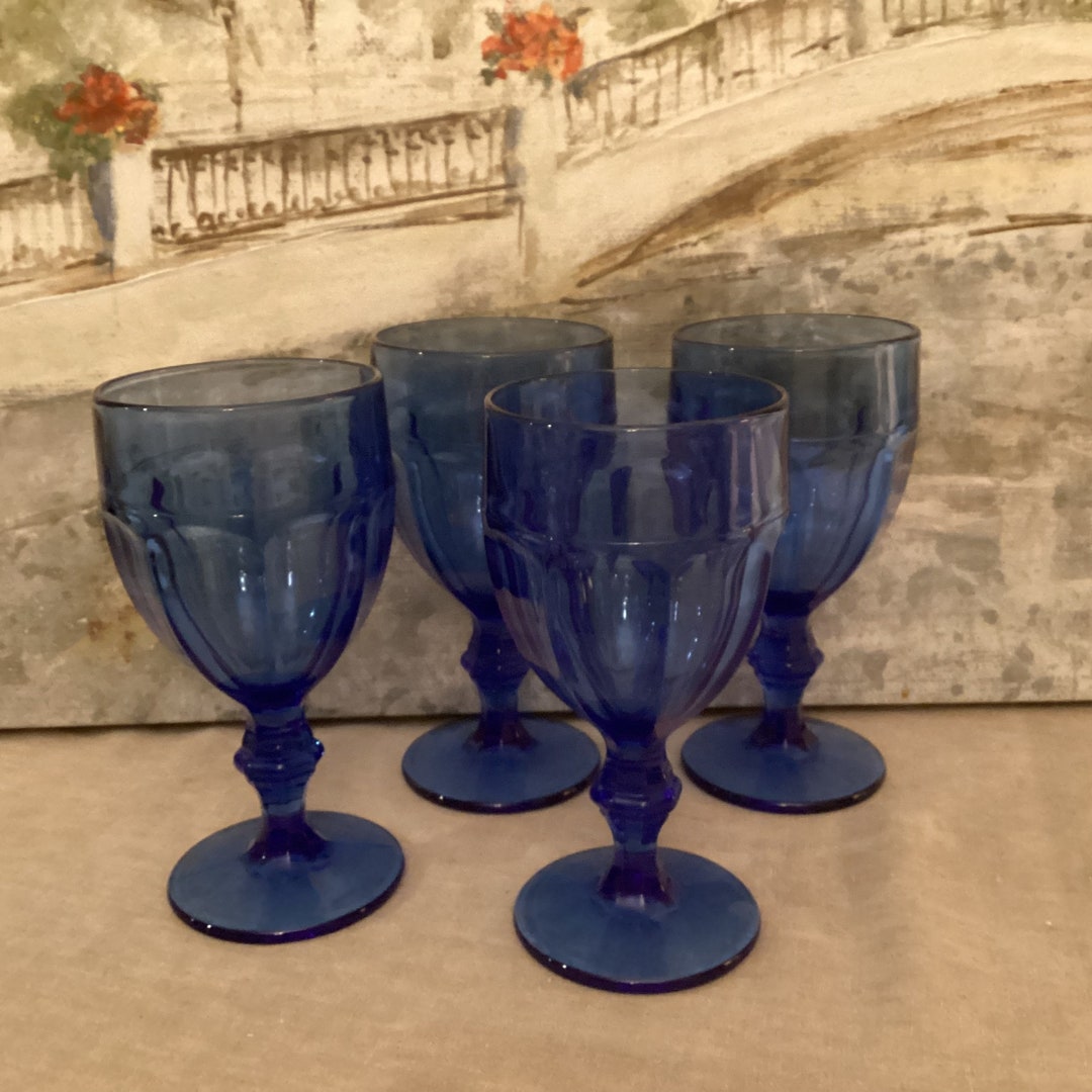 Vintage Libbey Duratuff Glassware Set of 4 Gibraltar Water Goblets Ice